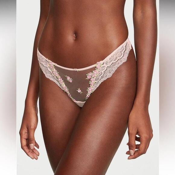 Victoria secret Rosebud Embroidery Thong - Picture 2 of 7